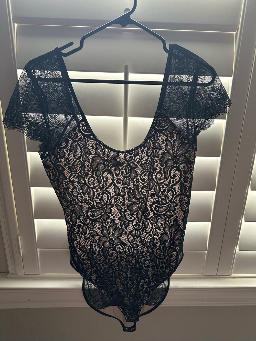 Express Black Lace Mesh Bodysuit